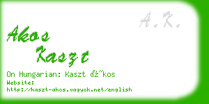 akos kaszt business card